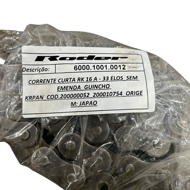 Corrente Curta RK 16 A - 33 Elos Sem Emenda - Guincho Krpan - 6000.1001.0012
